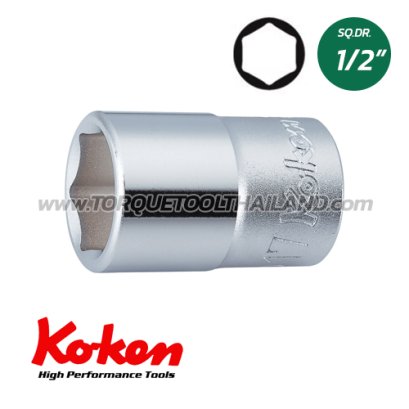 4400Aลูกบล็อก สั้น 6P (SQ.DR.1/2&quot;)  Hand Sockets