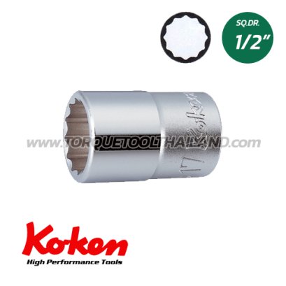 4405Aลูกบล็อก สั้น 12P (SQ.DR.1/2&quot;)  Hand Sockets