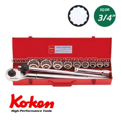 6212M บล็อกชุด 12P  (SQ.DR.3/4")  Socket Set