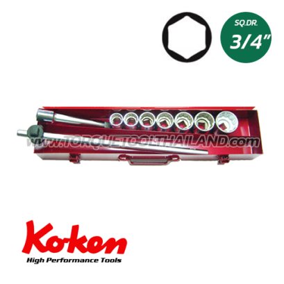 6220HM บล็อกชุด 6P  (SQ.DR.3/4")  Socket Set