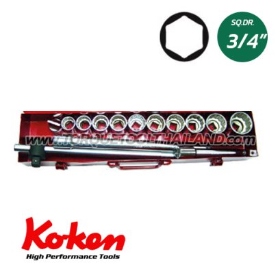 6250HA  บล็อกชุด 6P  (SQ.DR.3/4&quot;)  Socket Set