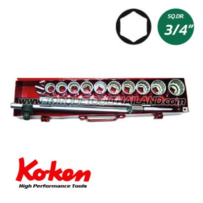 6250HM บล็อกชุด 6P  (SQ.DR.3/4&quot;)  Socket Set