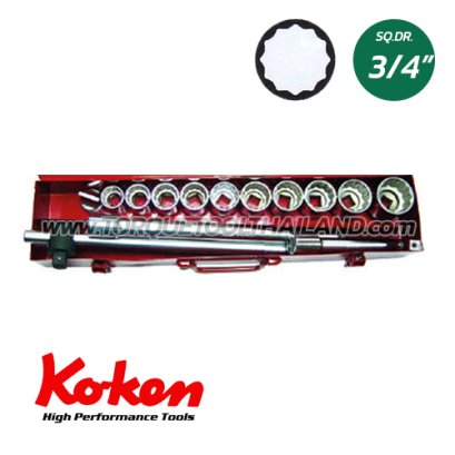 6250M บล็อกชุด 12P  (SQ.DR.3/4&quot;)  Socket Set