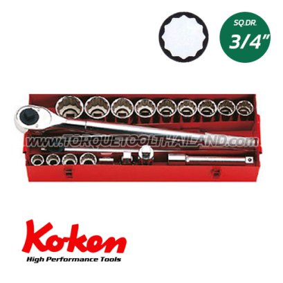 6260M  บล็อกชุด 12P  (SQ.DR.3/4&quot;)  Socket Set