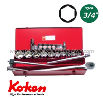 6290HA  บล็อกชุด 6P  (SQ.DR.3/4&quot;)  Socket Set