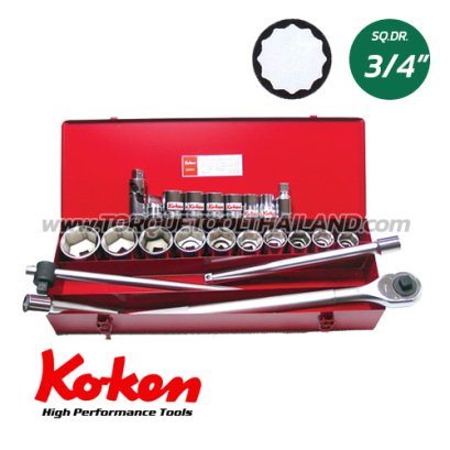 6290M  บล็อกชุด 12P  (SQ.DR.3/4&quot;)  Socket Set
