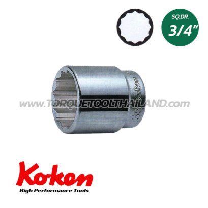 6405M ลูกบล็อก 12P  (SQ.DR.3/4&quot;)  Hand Sockets