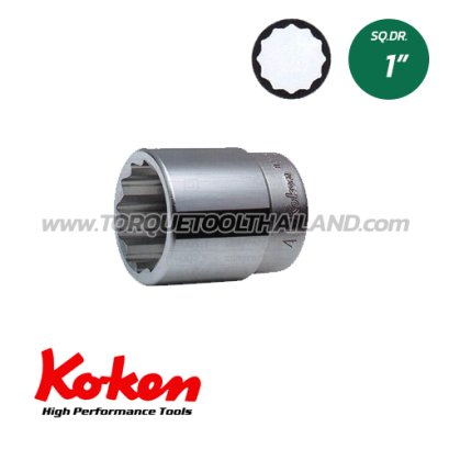 8405A_1.11/16mm ลูกบล็อก สั้น  12P  (SQ.DR 1&quot;)  Hand Sockets