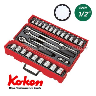 P4241M บล็อกชุด 12P  (SQ.DR.1/2&quot;) Socket Set