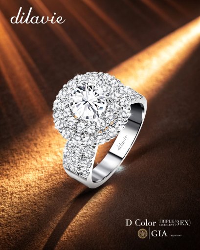 แหวนเพชรน้ำ100 D Color