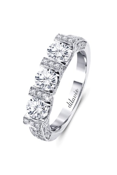 แหวนเพชรดิลาวี  เพชรน้ำ100  D Color