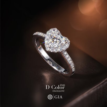 Heart Diamond เพชรน้ำ100  D Color