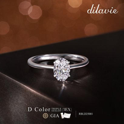 oval เพชรน้ำ100  D Color
