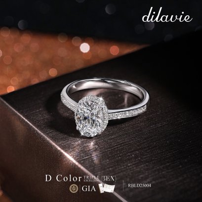 oval เพชรน้ำ100  D Color