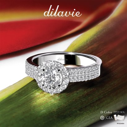 แหวนเพชรดิลาวี  เพชรน้ำ100  D Color