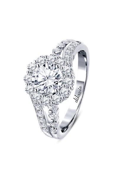 แหวนเพชรดิลาวี  เพชรน้ำ100  D Color