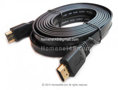 สาย HDMI 1.4 สายแบน 1080p 3D + Ethernet ยาว 5 เมตร