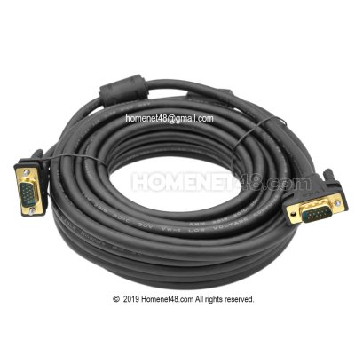 (ของหมด) สาย VGA RGB (3+6) สายต่อจอคอม หัวทอง (M-M) Deluxe 10 เมตร
