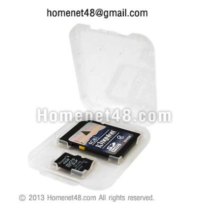 ตลับพลาสติกใส ใช้เก็บ Memory Card (SD+Micro SD)