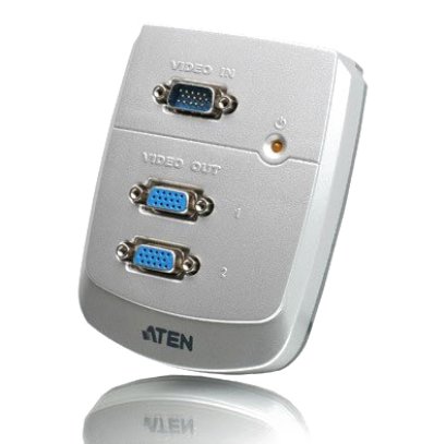 Video Splitter ATEN (ของแท้) รุ่นแขวนผนัง (VS-82) เข้า 1 ออก 2 จอ