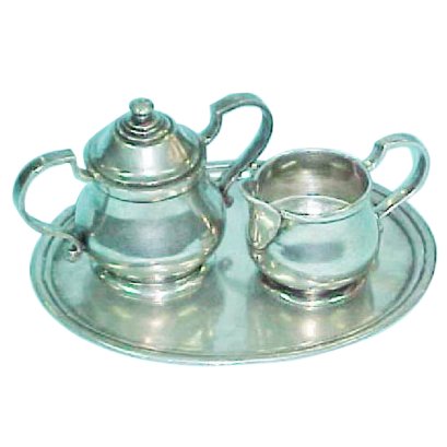 Pewter Milk and Sugar Set