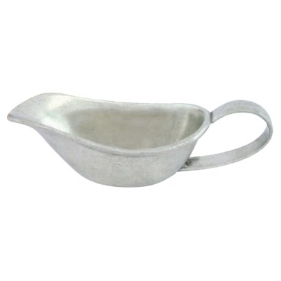 Pewter Gravy Boat / W: 8.5  L: 21  H: 6 cms.