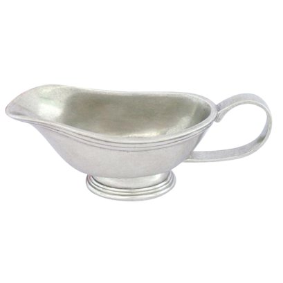 Pewter Gravy Boat / W: 6.3  L: 16.9  H: 5 cms.