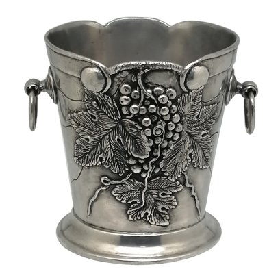 Pewter Grape Motif Wine Cooler