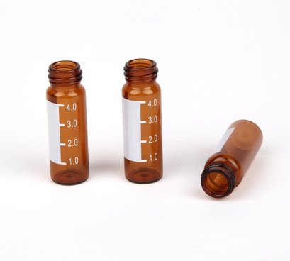 4 ml amber screw top vial with patch