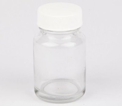 120 ml clear reagent bottle with solid cap