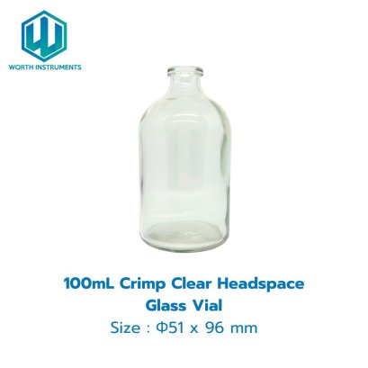 100 ml Clear crimp bottle