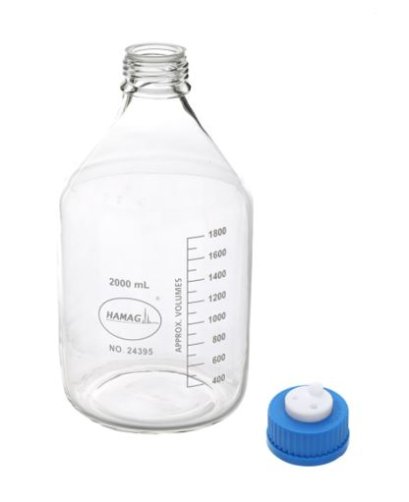 2000 ml clear reagent bottle with cap