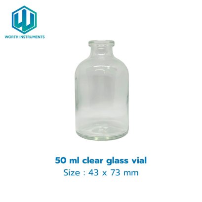 50 ml clear crimp top vial