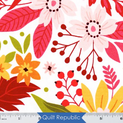 Benartex Benartex Fabrics Among The Wild Flowers Berry Pink Wide Back  108&quot;  3 yards