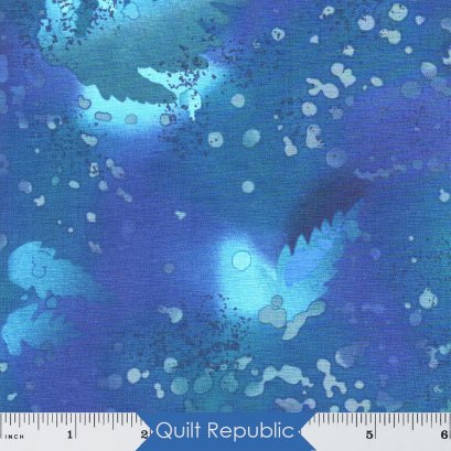 Benartex Fossil Fern Bluebell