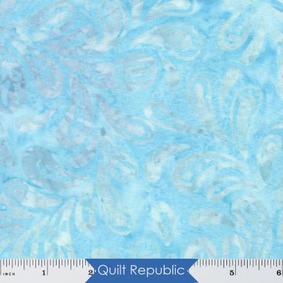 Benartex Batik Fabrics Light Blue Paisley
