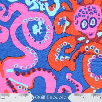 Free Spirits Fabrics Kaffe Fassete Collective Blue Octopus