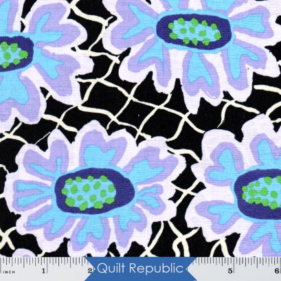 Free Spirits Fabrics Kaffe Fassete Collective Flower Net Black