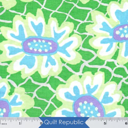 Free Spirits Fabrics Kaffe Fassete Collective Flower Net Green