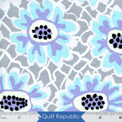 Free Spirits Fabrics Kaffe Fassete Collective Flower Net Grey