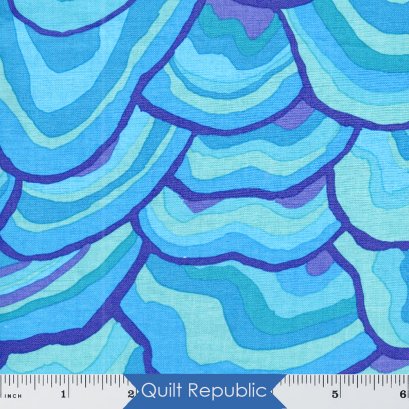 Free Spirits Fabrics  Kaffe Fassette Collective Wobble Blue