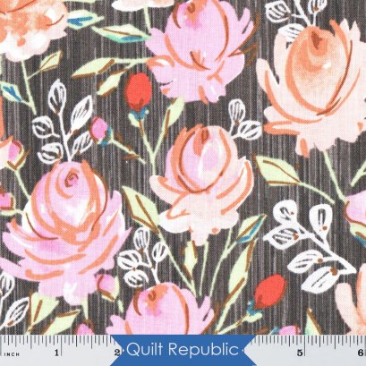 Free Spirits Peony Pagoda Florals Coral