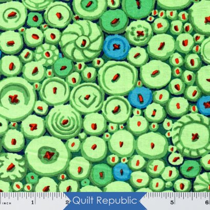 Free Spirits Kaffe Fassette Collective Button Mosaic Green