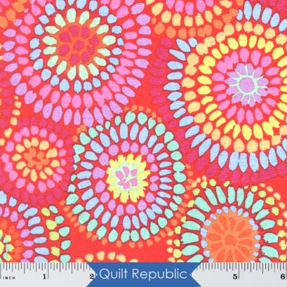 Free Spirits Fabrics Kaffe Fassete Collective Mosaic Circle Red