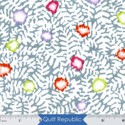 Free Spirits Fabrics Kaffe Fassete Collective Moss Flower White