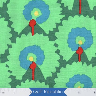 Free Spirits Fabrics Kaffe Fassette Collective Regal Fans Green