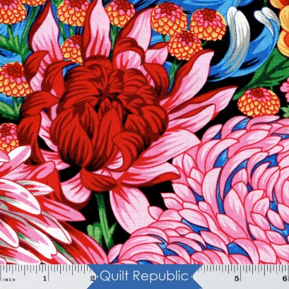 Free Spirits Fabrics Kaffe Fassete Collective Hokusai&#039;s Mums Nature