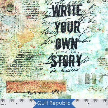 Free Spirits Fabrics  Live Out Loud Seafoam Your Own Story