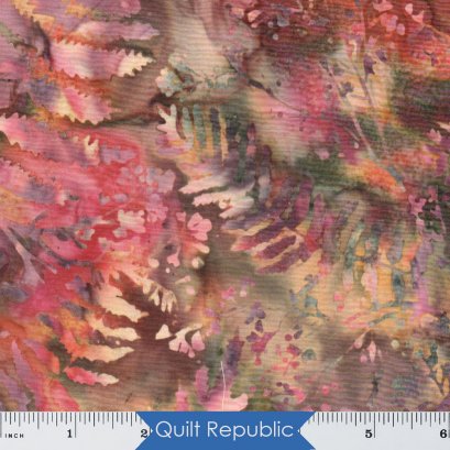 Timeless Treasures Fabrics Bali Batiks  Lucky in Love Fern and Twigs Global Spice