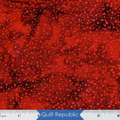 Hoffman Batiks Dots Red Velvet